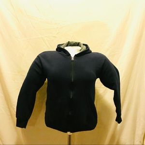 Hanes -Navy Youth Zip Up Hoodie Large